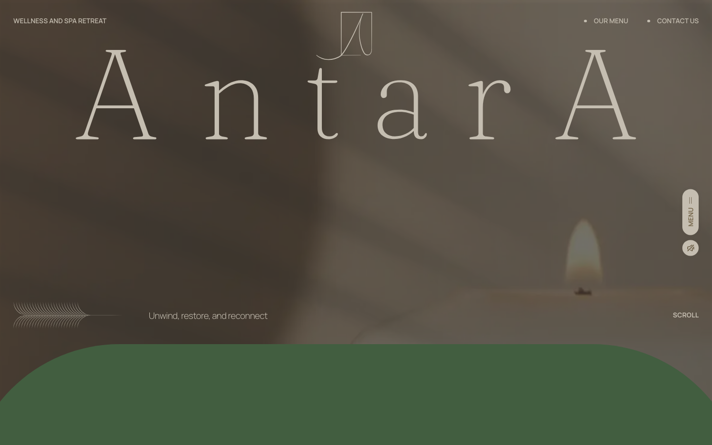 Screenshot of Antara Spa
