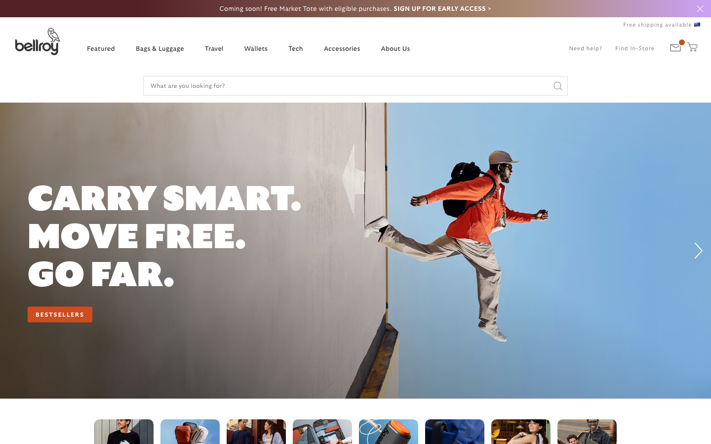 Screenshot of Bellroy