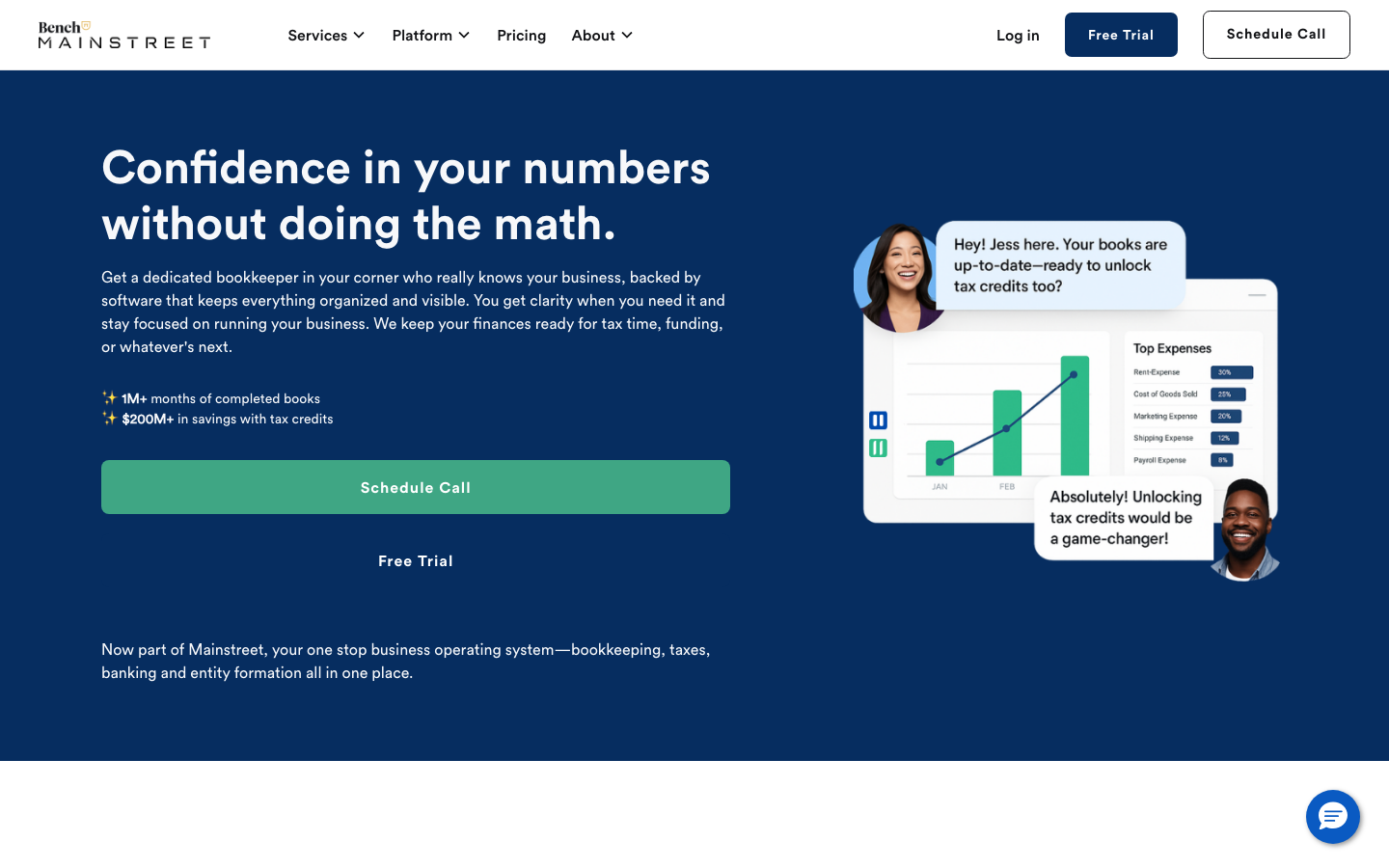 Screenshot of Bench Accounting