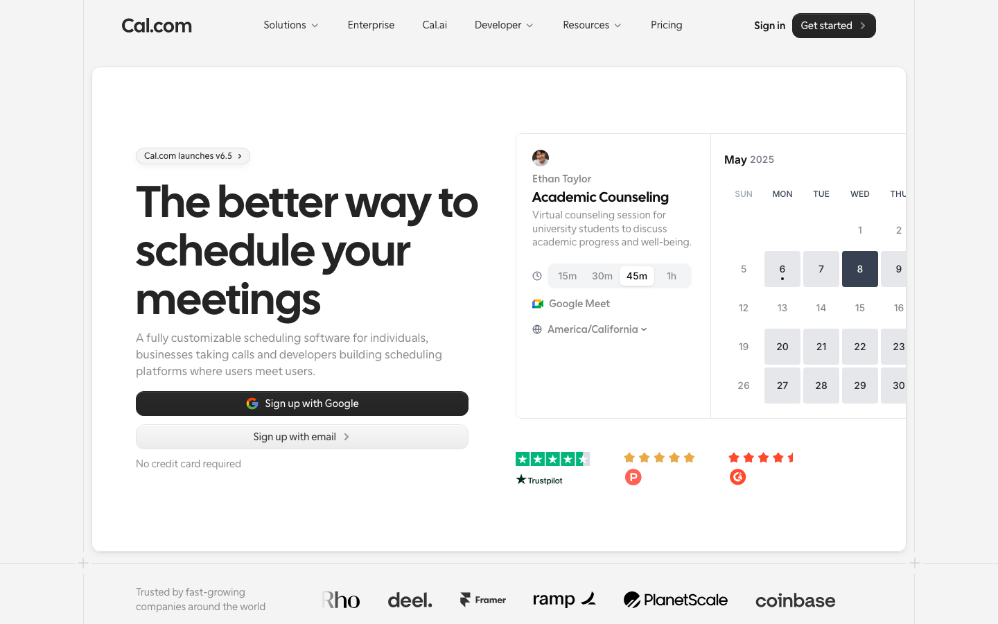 Screenshot of Cal Com