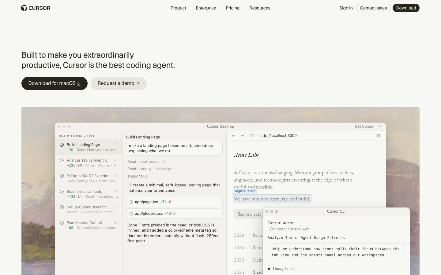 Screenshot of Cursor