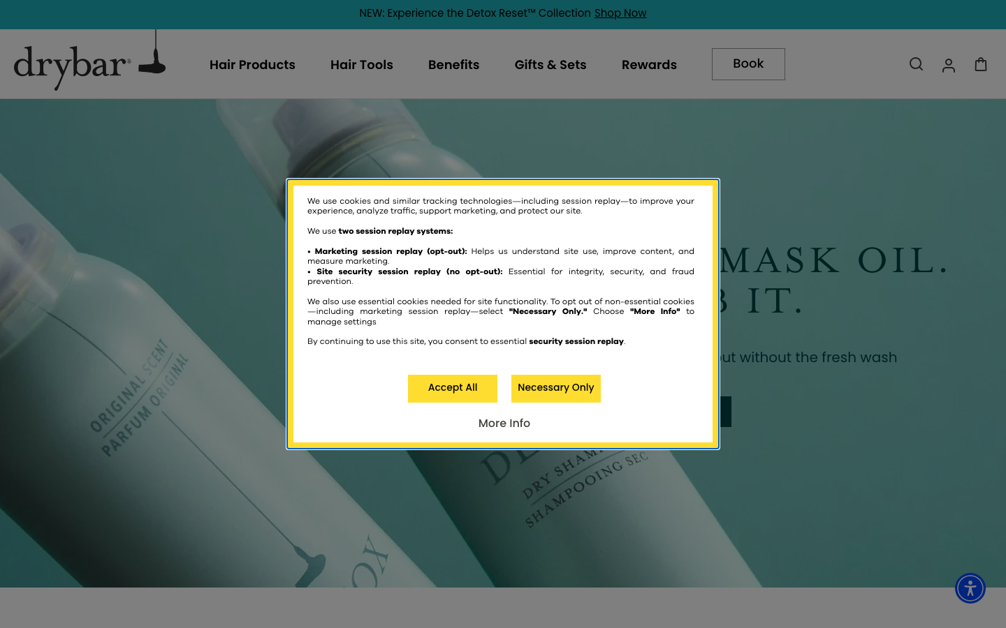 Screenshot of Drybar