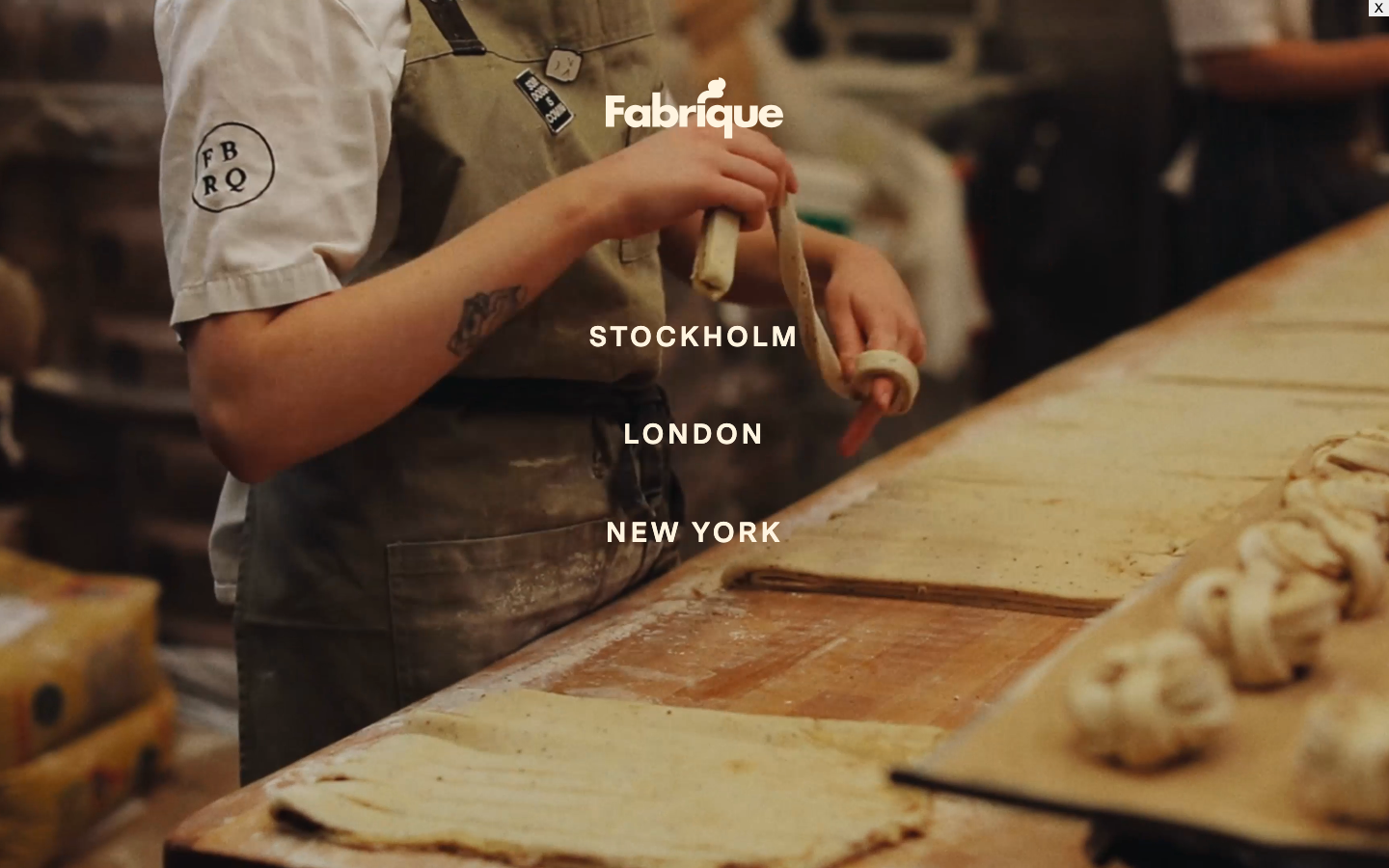 Screenshot of Fabrique Bakery