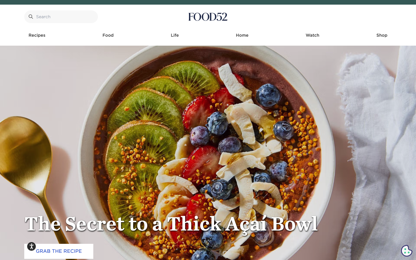 Screenshot of Food52