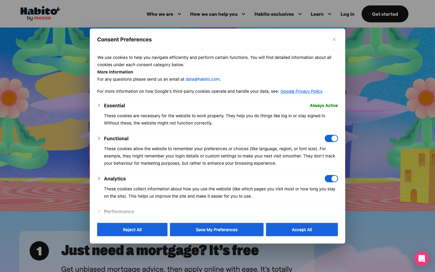 Screenshot of Habito