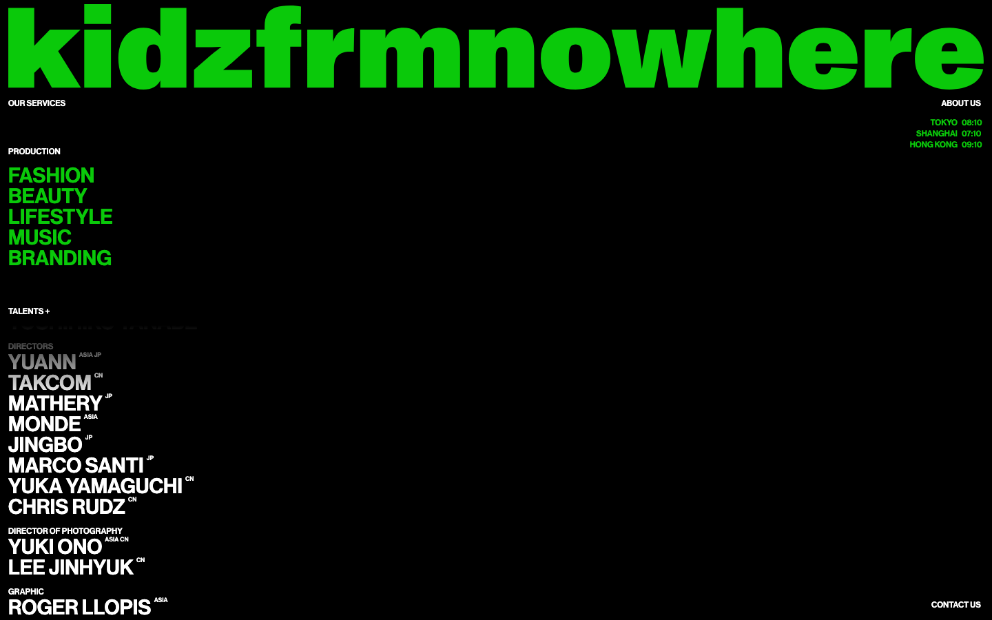Screenshot of Kidzfrmnowhere