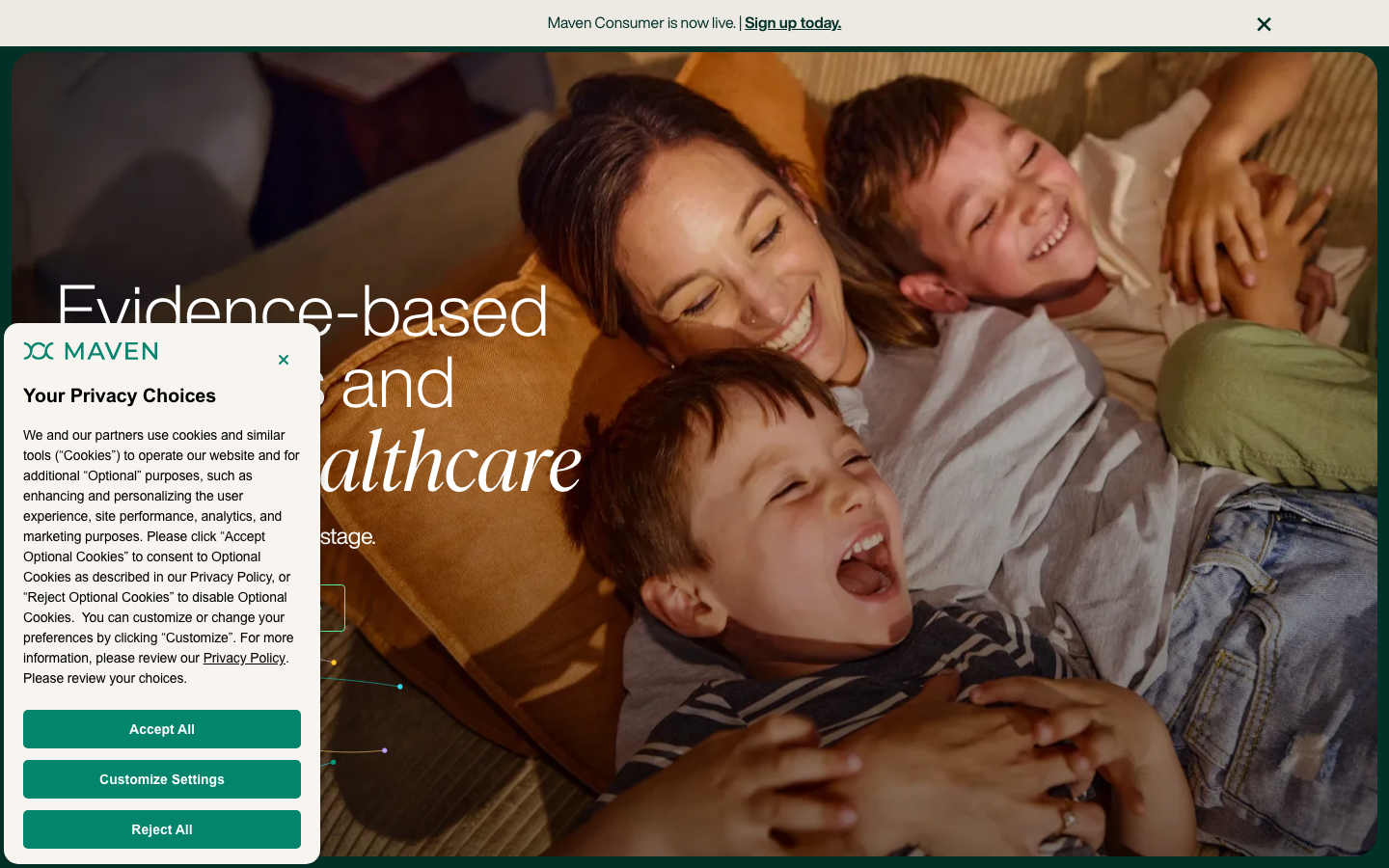 Screenshot of Maven Clinic