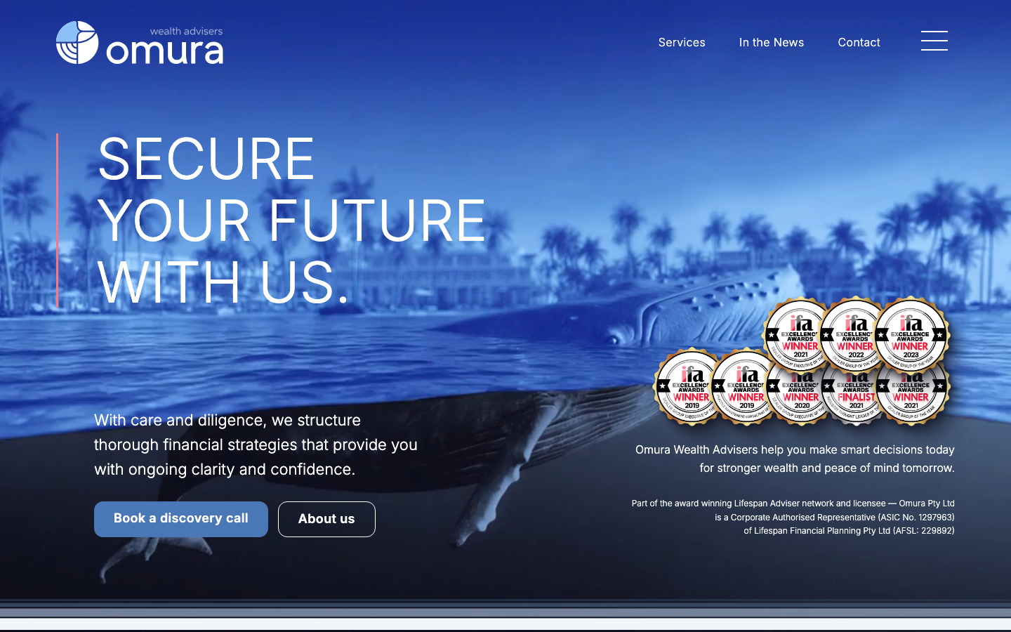Screenshot of Omura Wealth Advisers