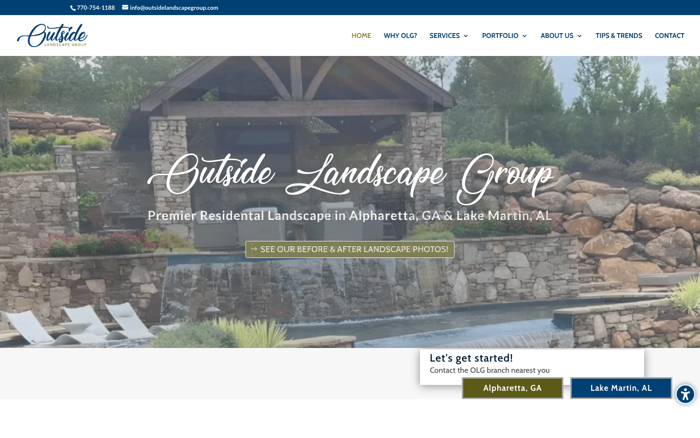 Screenshot of Outside Landscape Group
