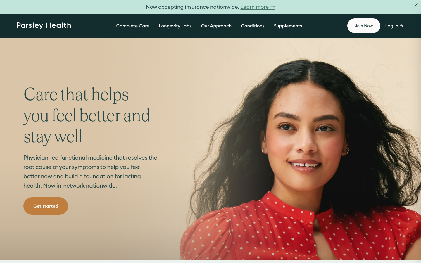 Screenshot of Parsley Health