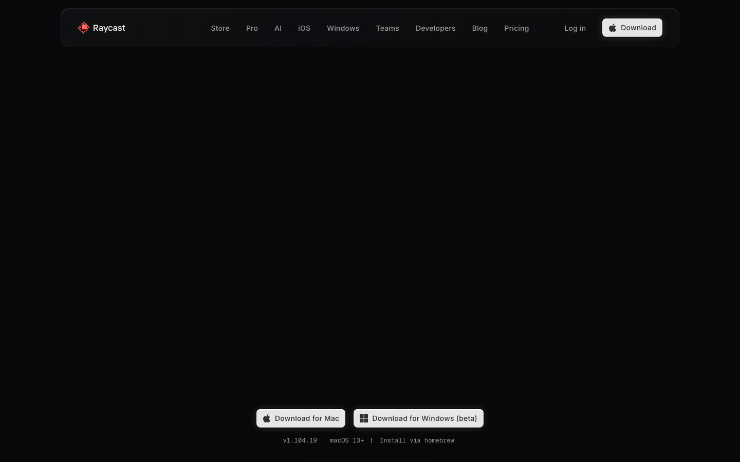 Screenshot of Raycast