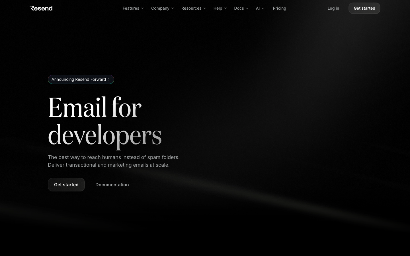 Screenshot of Resend