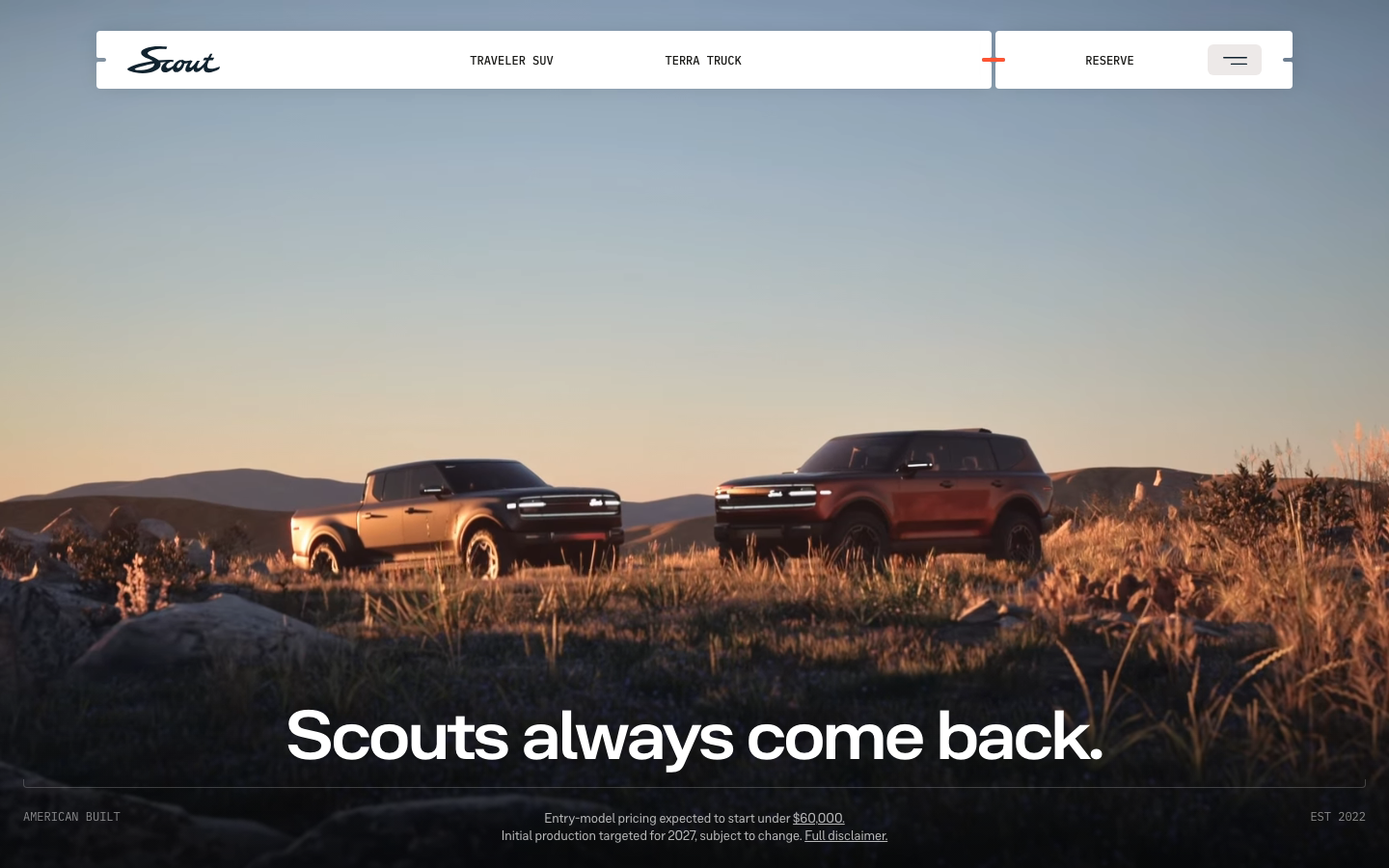 Screenshot of Scout Motors