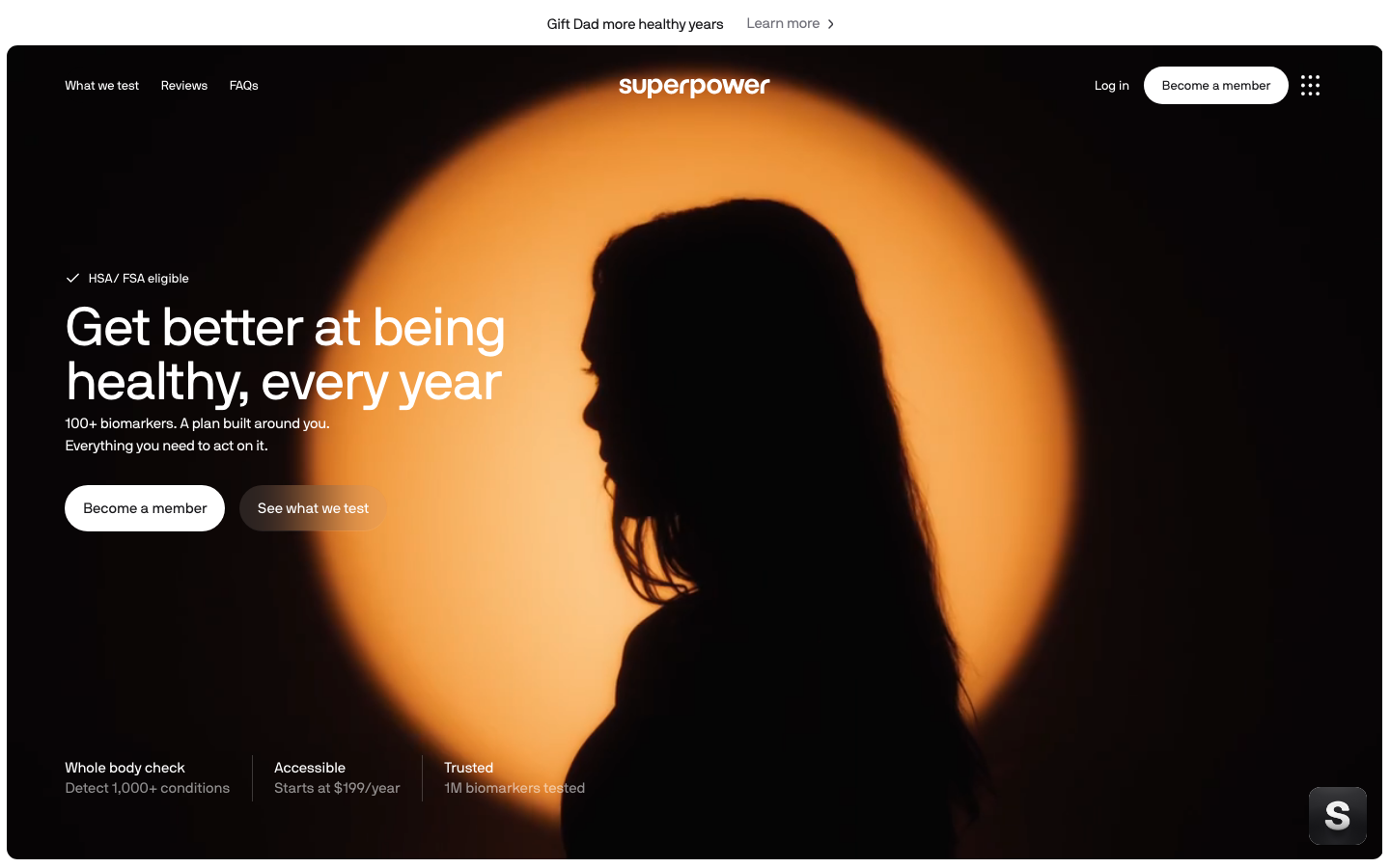 Screenshot of Superpower Health