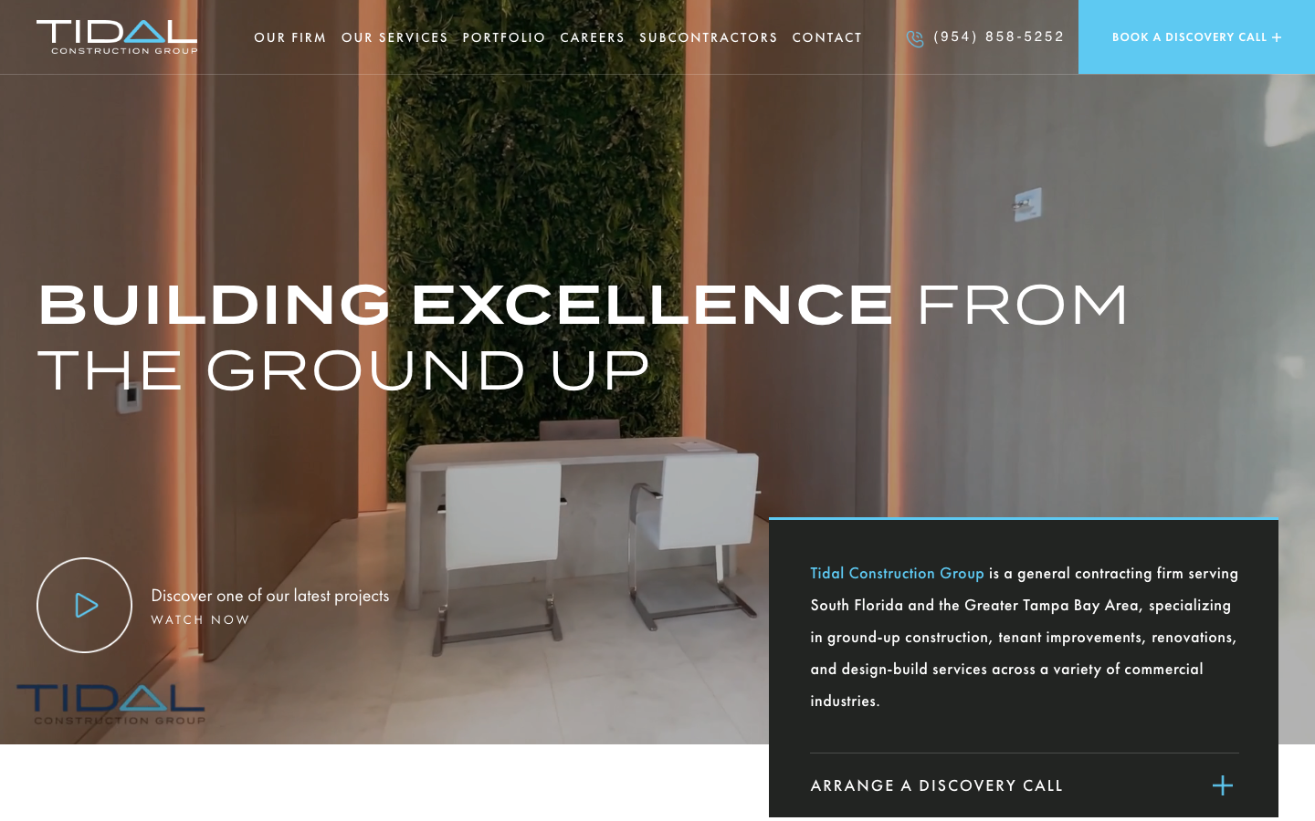 Screenshot of Tidal Construction Group