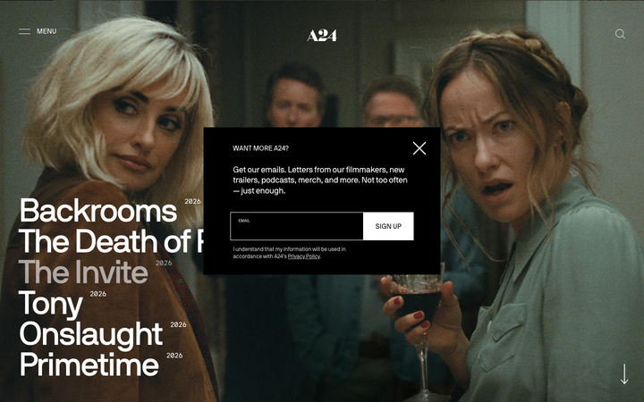 Screenshot of A24
