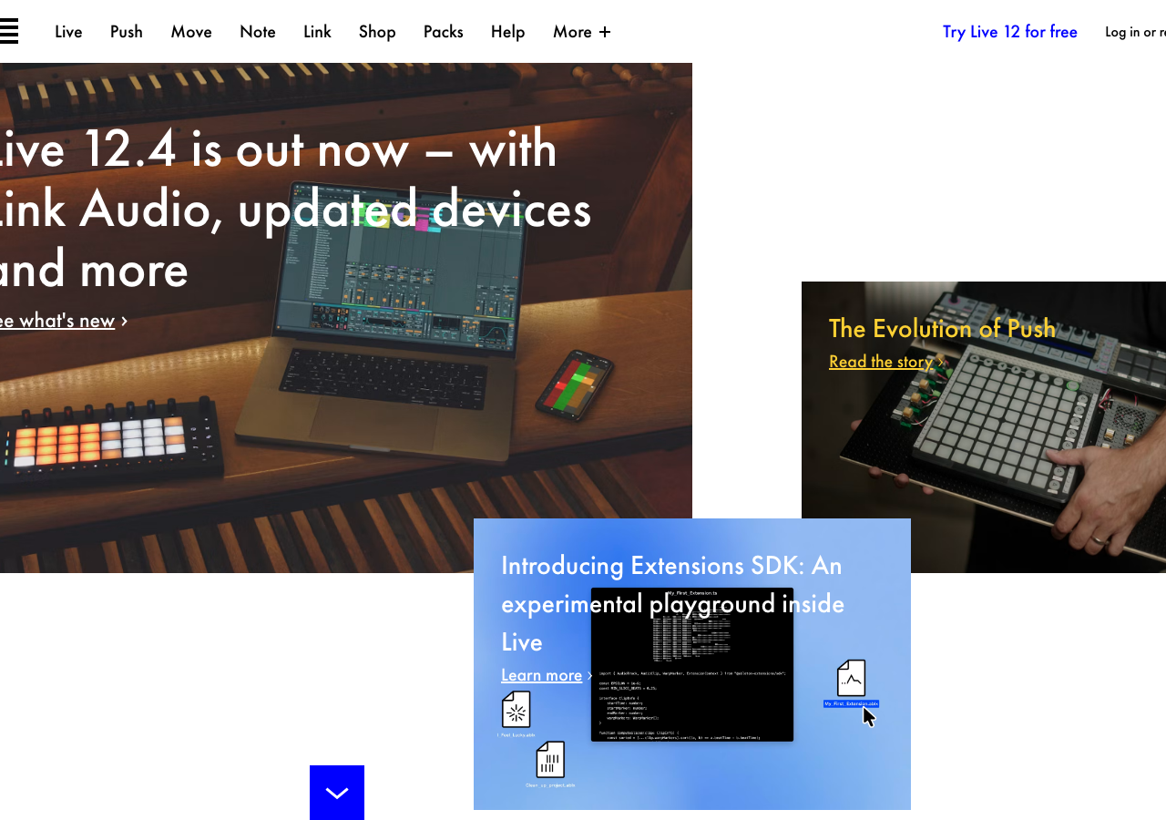 Screenshot of Ableton