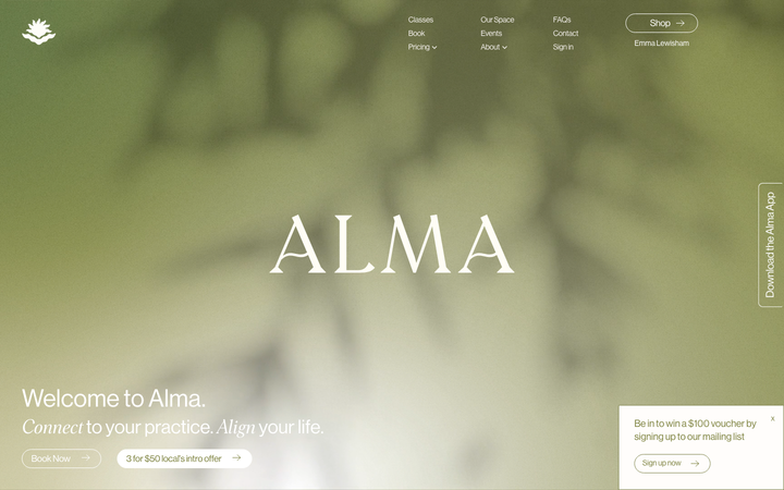 Screenshot of Alma Studio