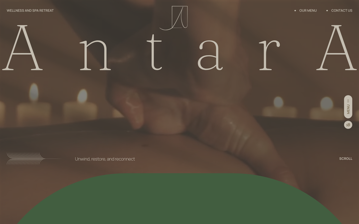 Screenshot of Antara Spa