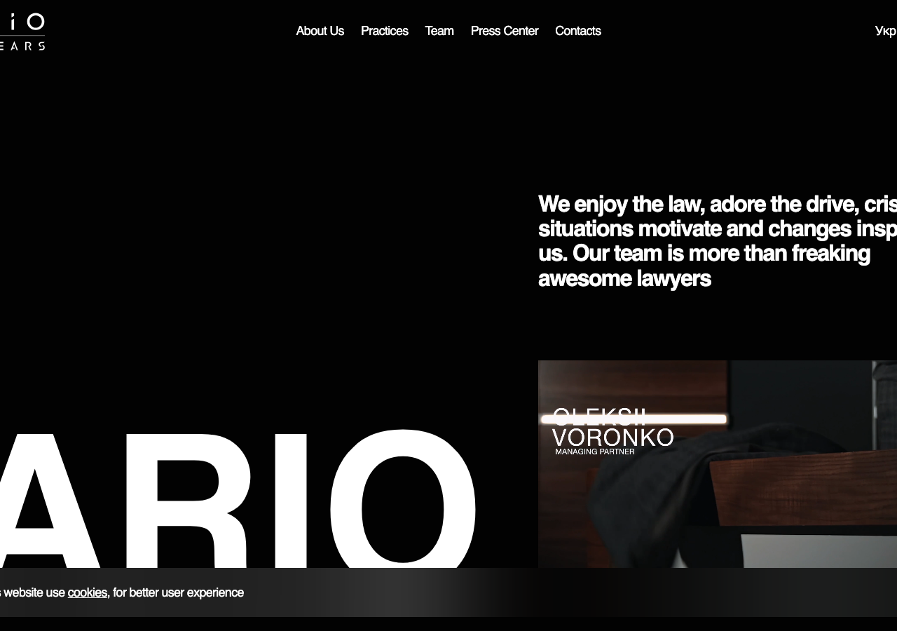 Screenshot of Ario Law Firm