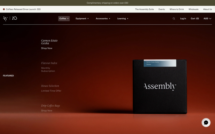 Screenshot of Assembly Coffee