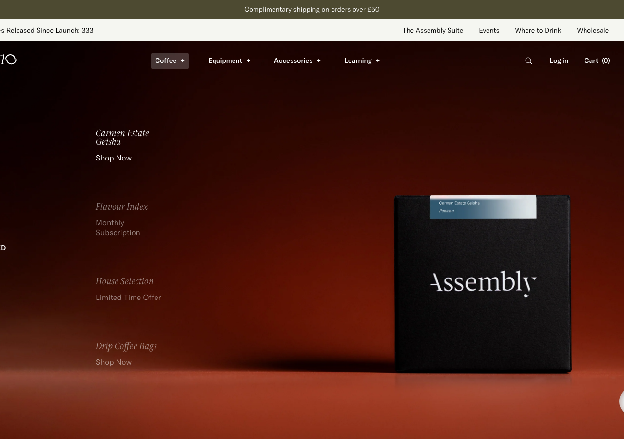 Screenshot of Assembly Coffee