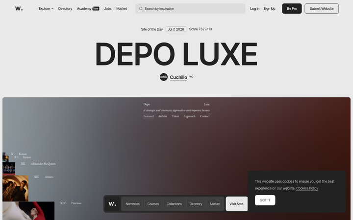 Screenshot of Awwwards