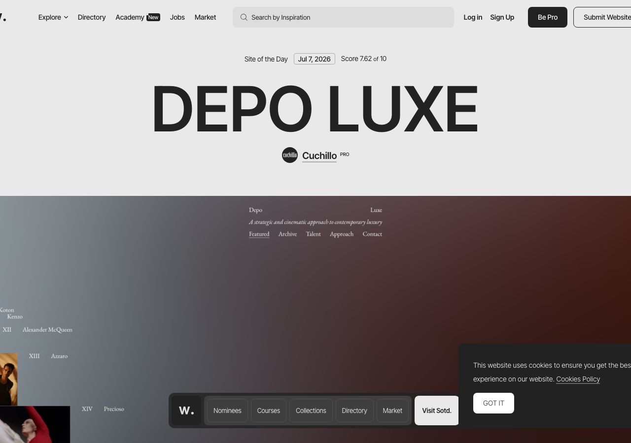 Screenshot of Awwwards