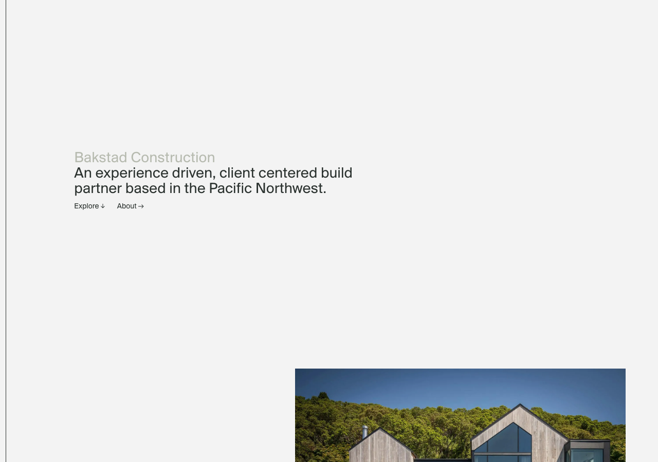 Screenshot of Bakstad Construction
