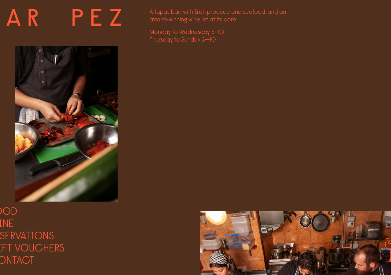 Screenshot of Bar Pez