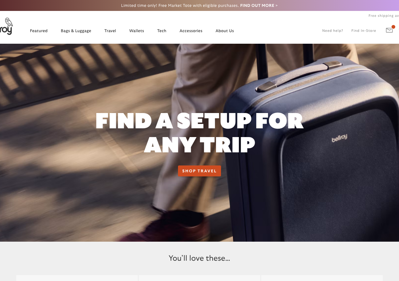 Screenshot of Bellroy
