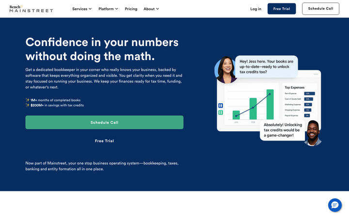 Screenshot of Bench Accounting