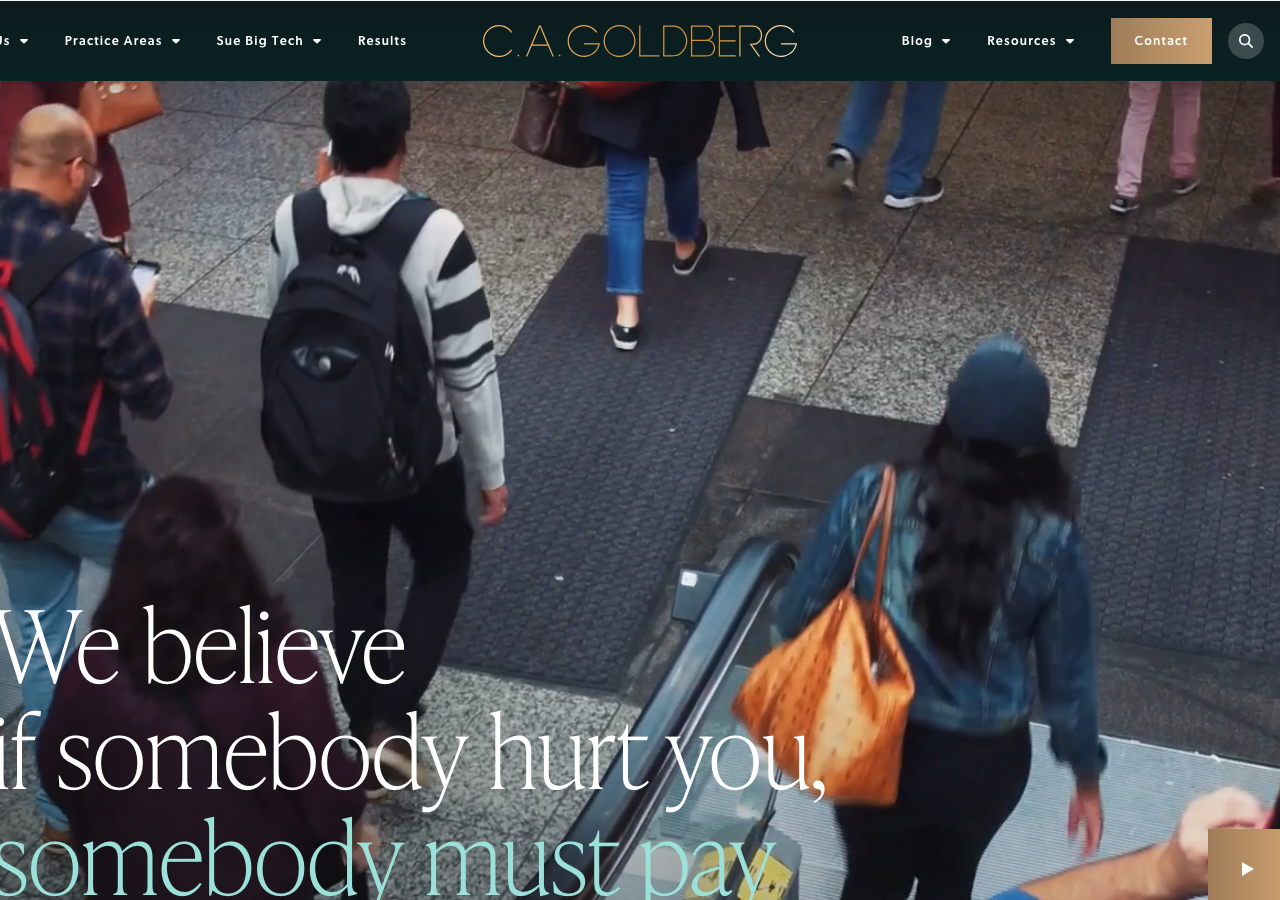 Screenshot of C A Goldberg Pllc