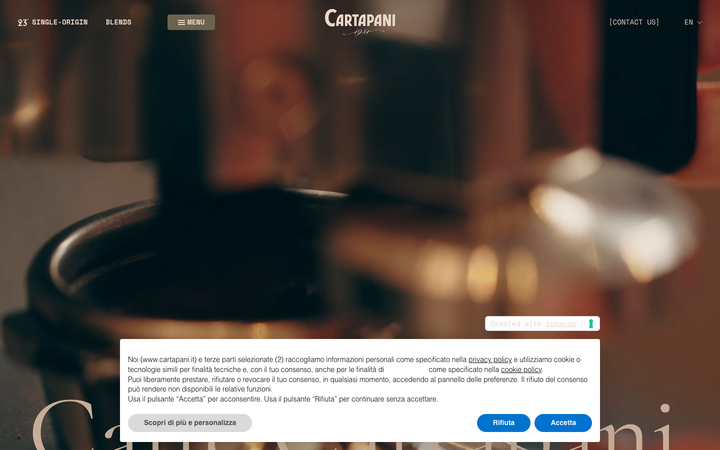 Screenshot of Caffe Cartapani