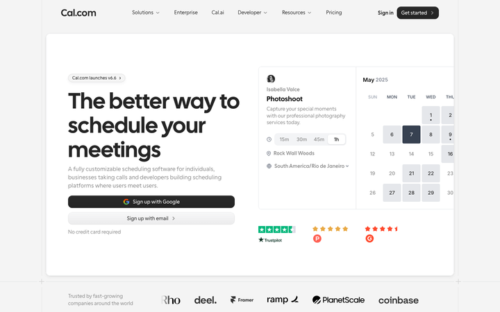 Screenshot of Cal Com
