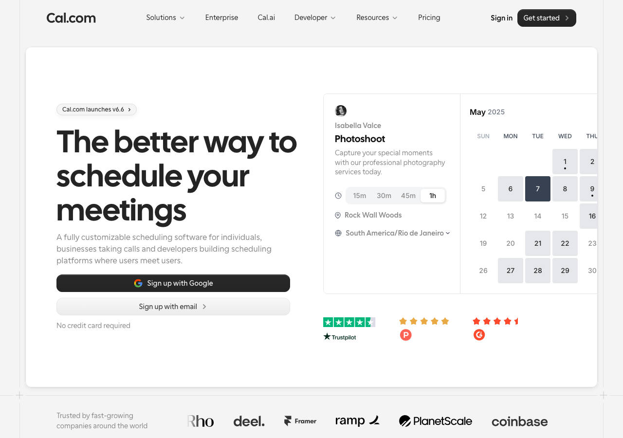 Screenshot of Cal Com