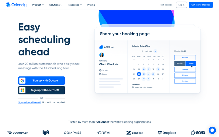Screenshot of Calendly Com