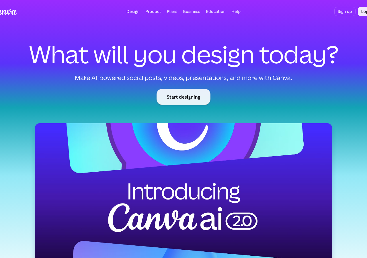 Screenshot of Canva