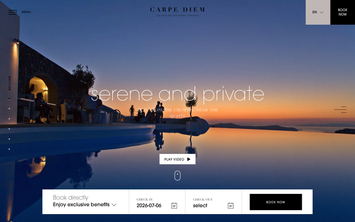 Screenshot of Carpe Diem Santorini