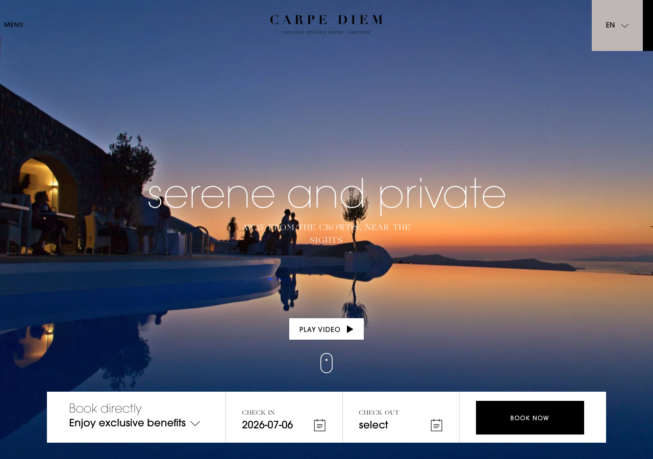 Screenshot of Carpe Diem Santorini