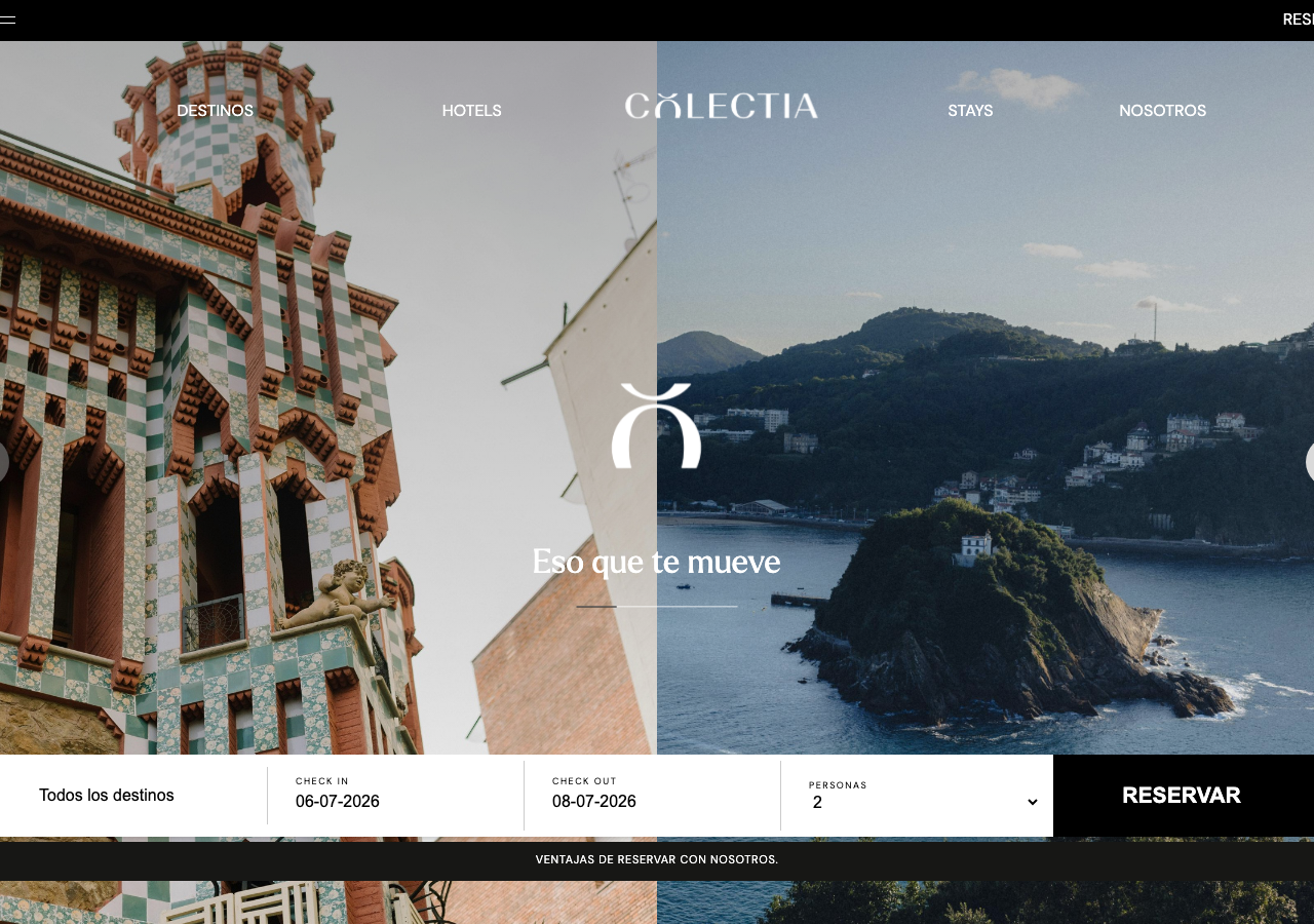 Screenshot of Colectia