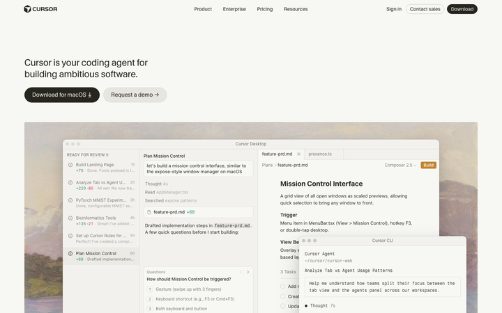 Screenshot of Cursor
