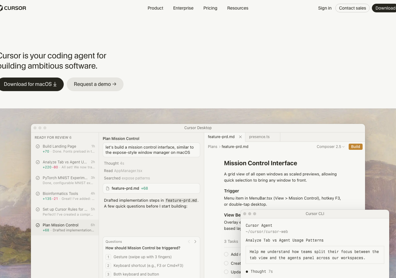 Screenshot of Cursor