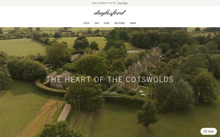 Screenshot of Daylesford Organic