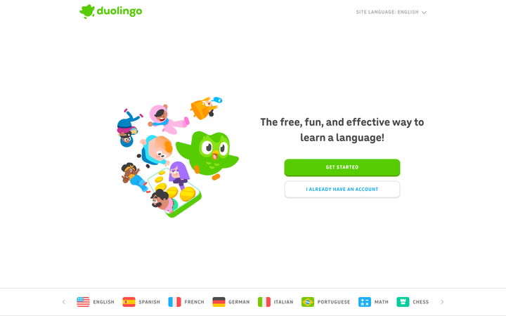 Screenshot of Duolingo