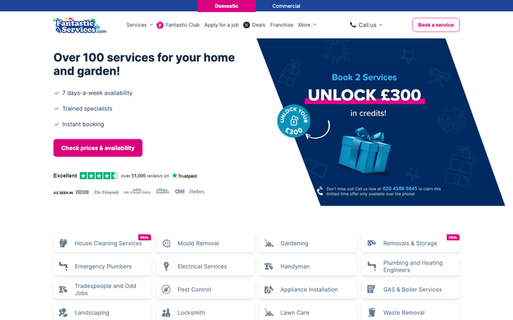 Screenshot of Fantastic Services