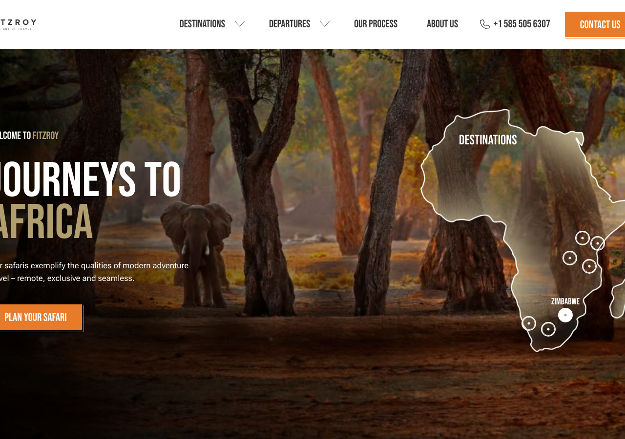 Screenshot of Fitzroy Travel