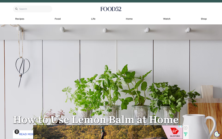 Screenshot of Food52