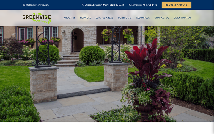 Screenshot of Greenwise Organic Lawn Care