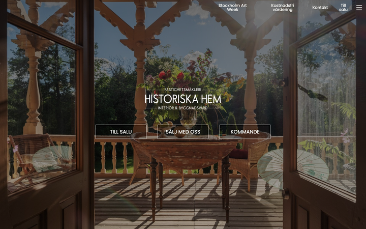 Screenshot of Historiska Hem